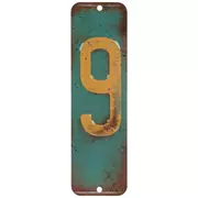 License Plate Number Metal Sign