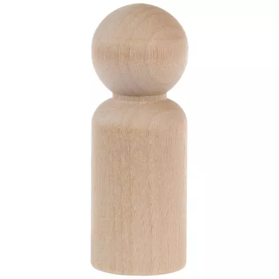 Round Peg Wood Clothespins - Wood Doll Heads / Bodies - Wood Crafts - Craft  Supplies