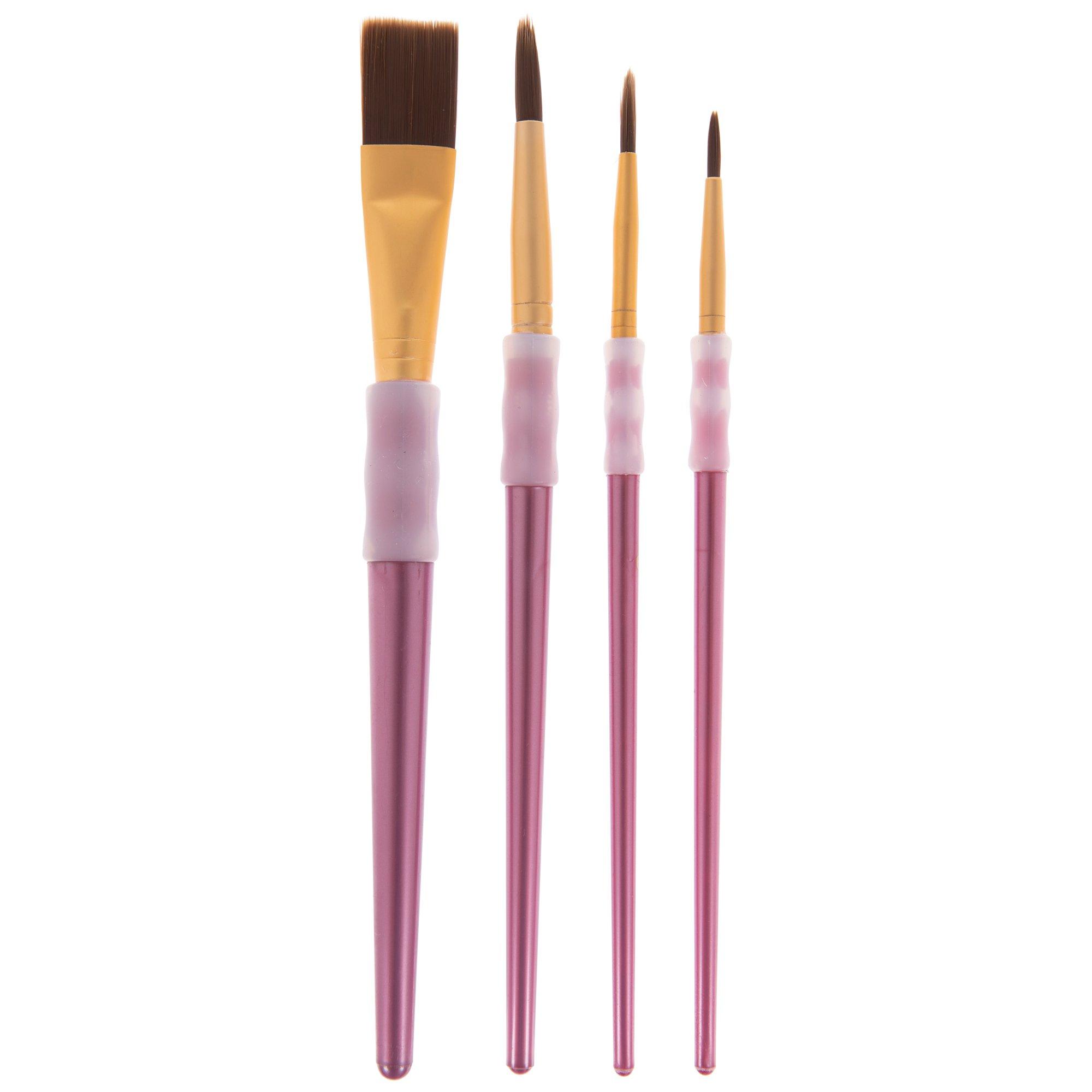 Synthetic Camel Hair Paint Brushes 4 Piece Set Hobby Lobby 1655695