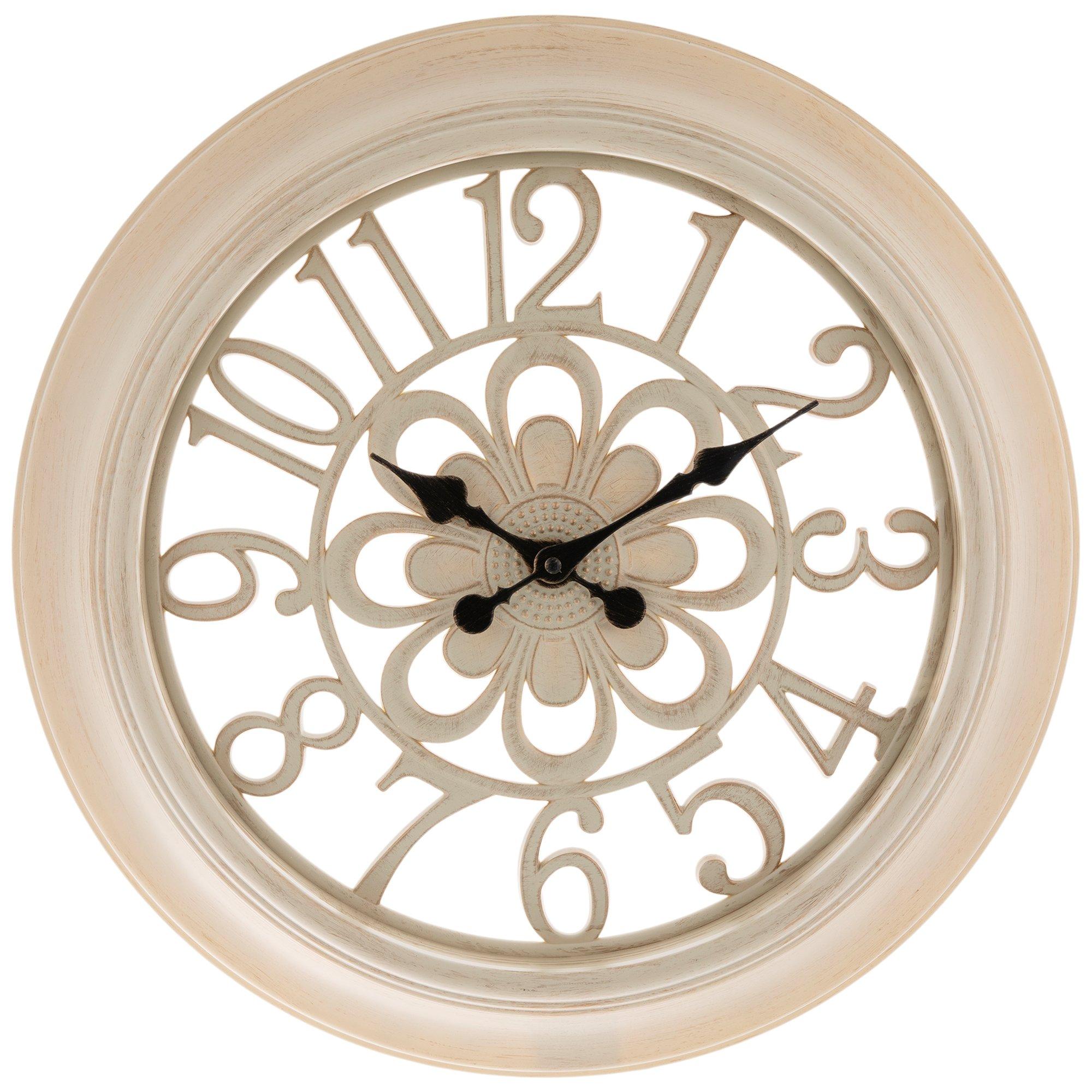 Antique White Flower Wall Clock | Hobby Lobby | 1658921