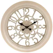 Antique White Flower Wall Clock