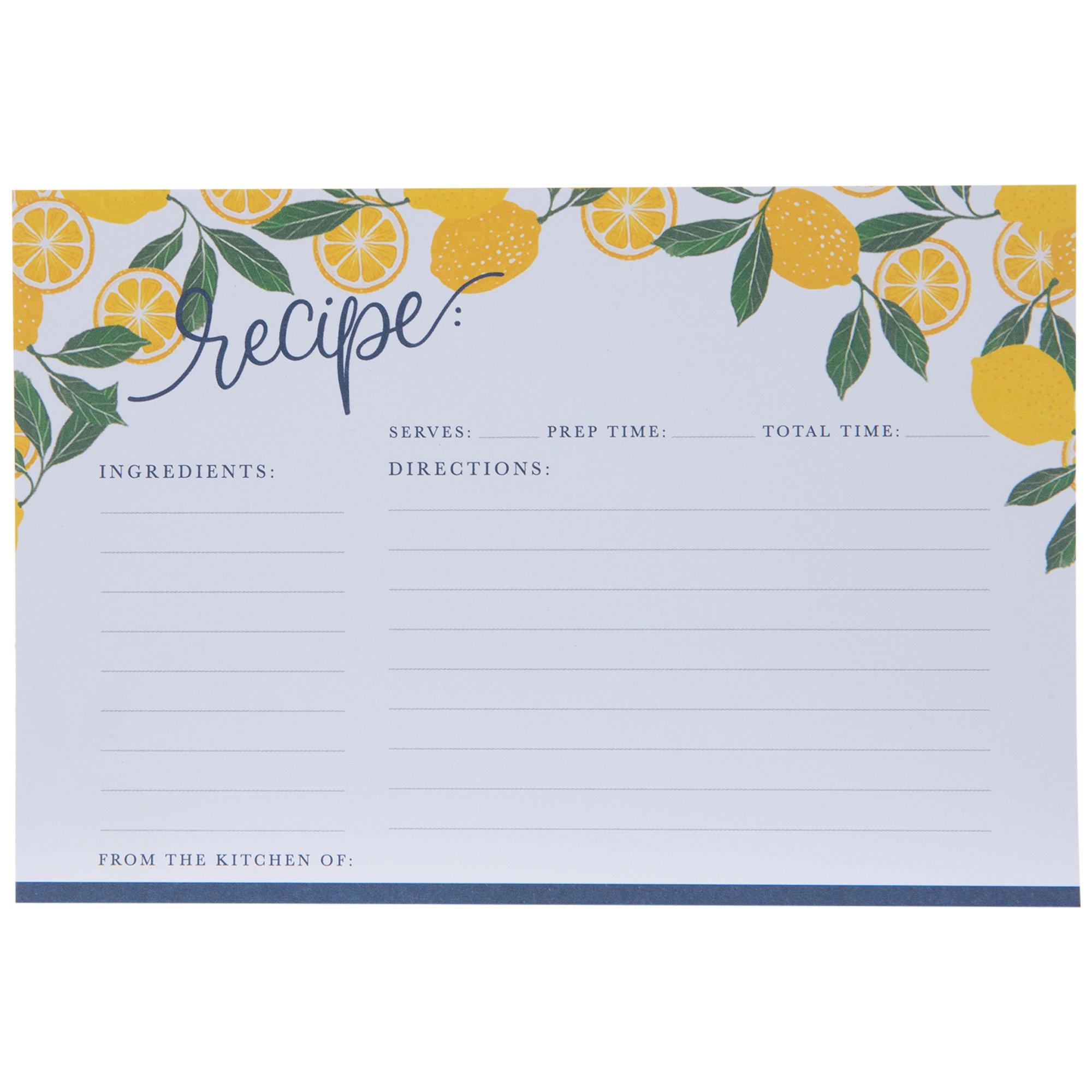 Floral Recipe Cards, Hobby Lobby