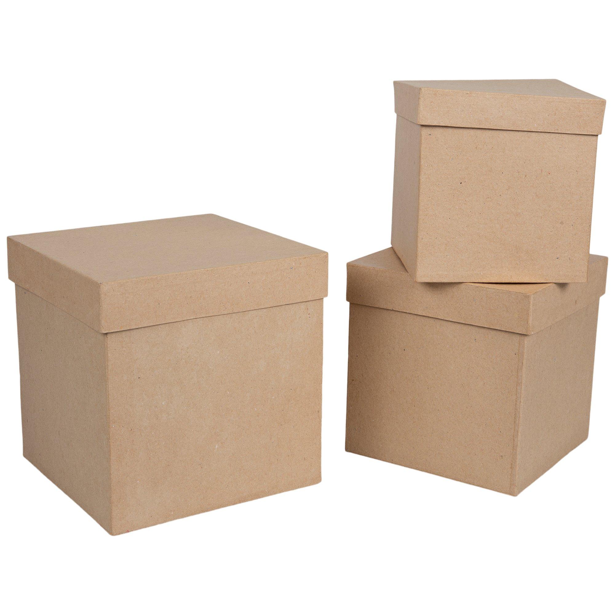 Bulk Small Square Paper Mache Boxes - Paper Mache - Basic Craft Supplies -  Craft Supplies