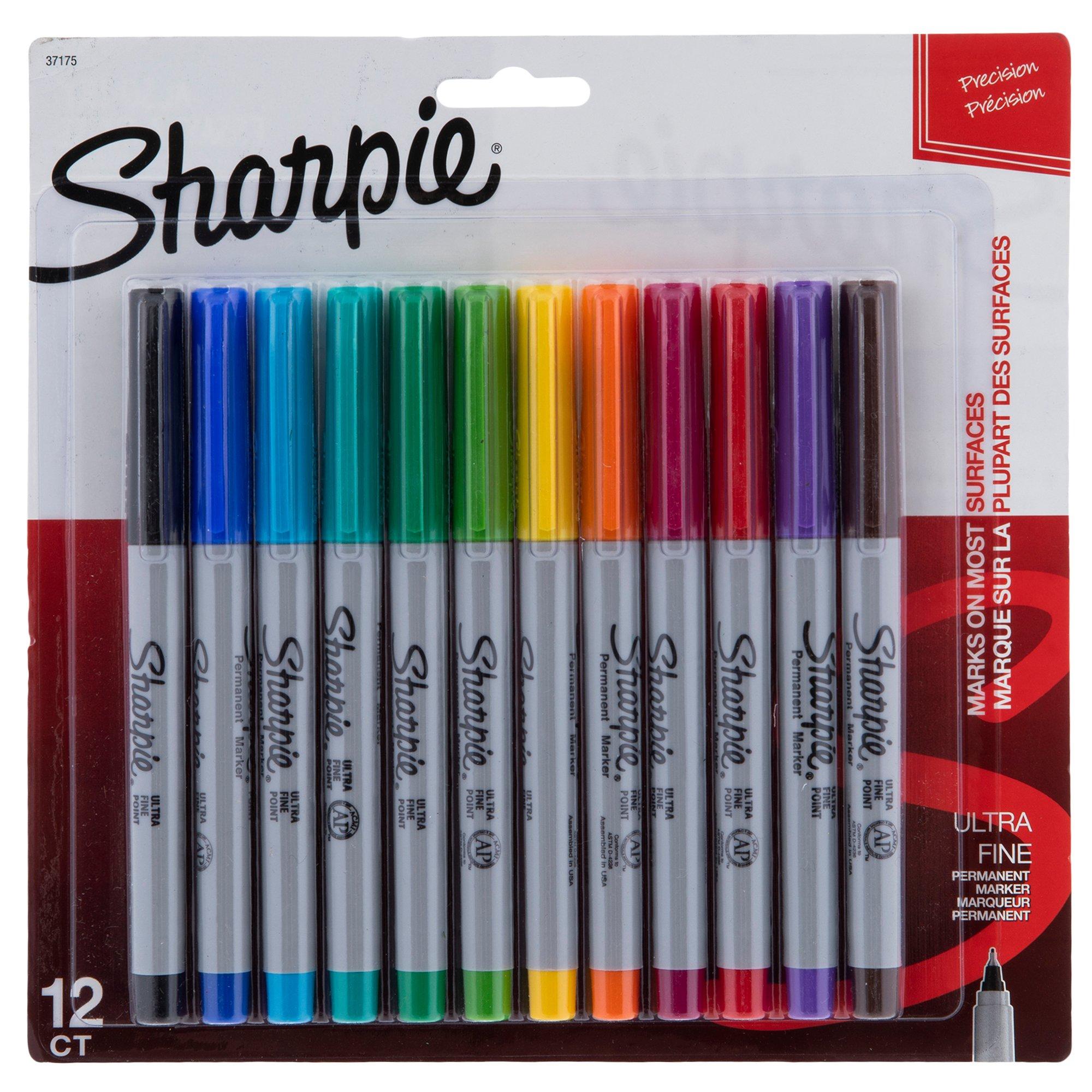 Sharpie Permanent Markers, Fine & Ultra-Fine Tip, Multi Color 60