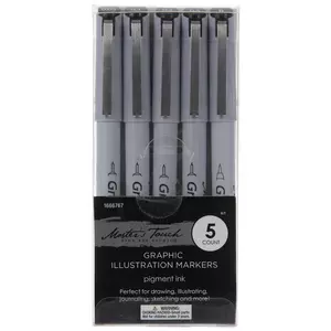Black Graphic Illustration Markers - 7 Piece Set, Hobby Lobby