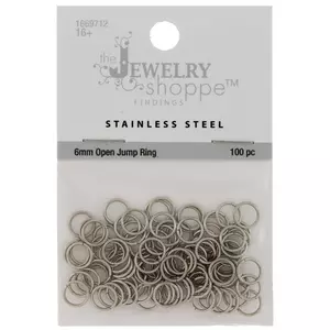 Stainless Steel Open Jump Rings - 6mm