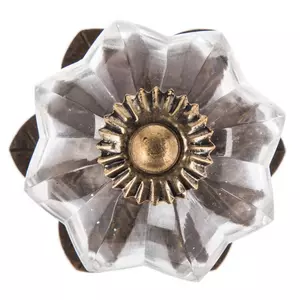 Floral Glass Knob