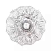 Faceted Floral Glass Knob