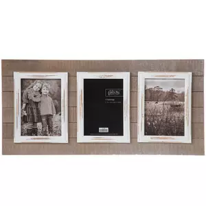 Distressed Wood Plank Collage Wall Frame