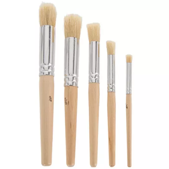 Clarity Stencil Brushes 4/Pkg- - 813458020021