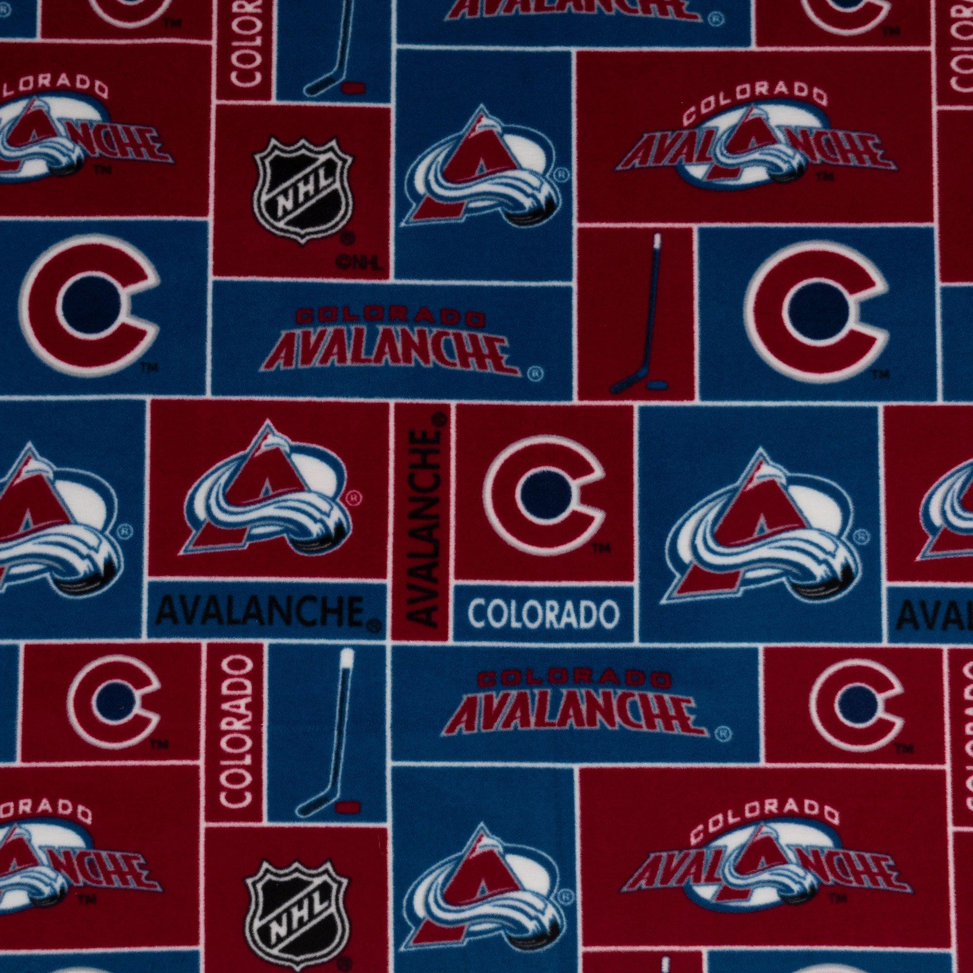 NHL Colorado Avalanche Allover Fleece Fabric view 1