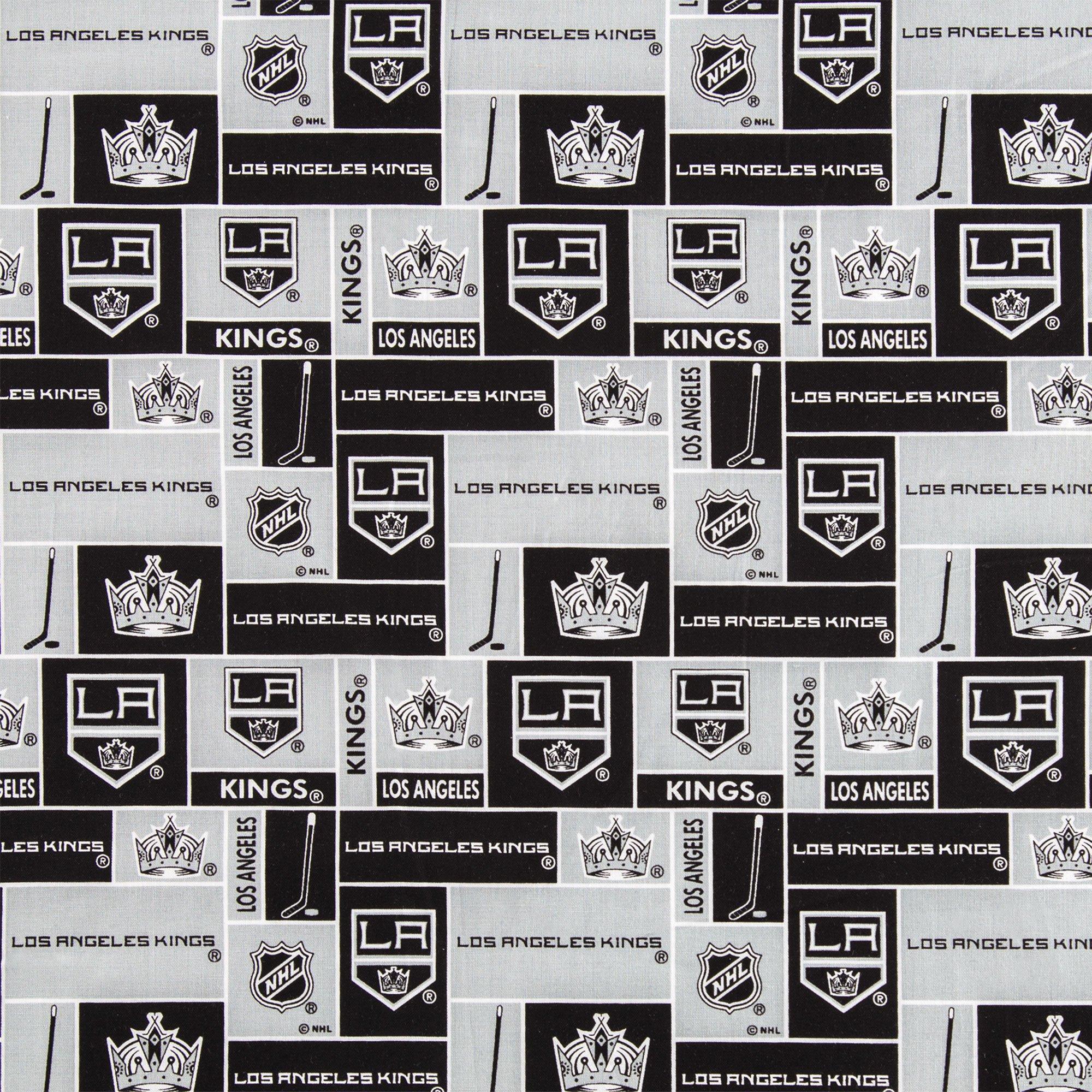 NHL Los Angeles Kings Block Cotton Fabric view 1