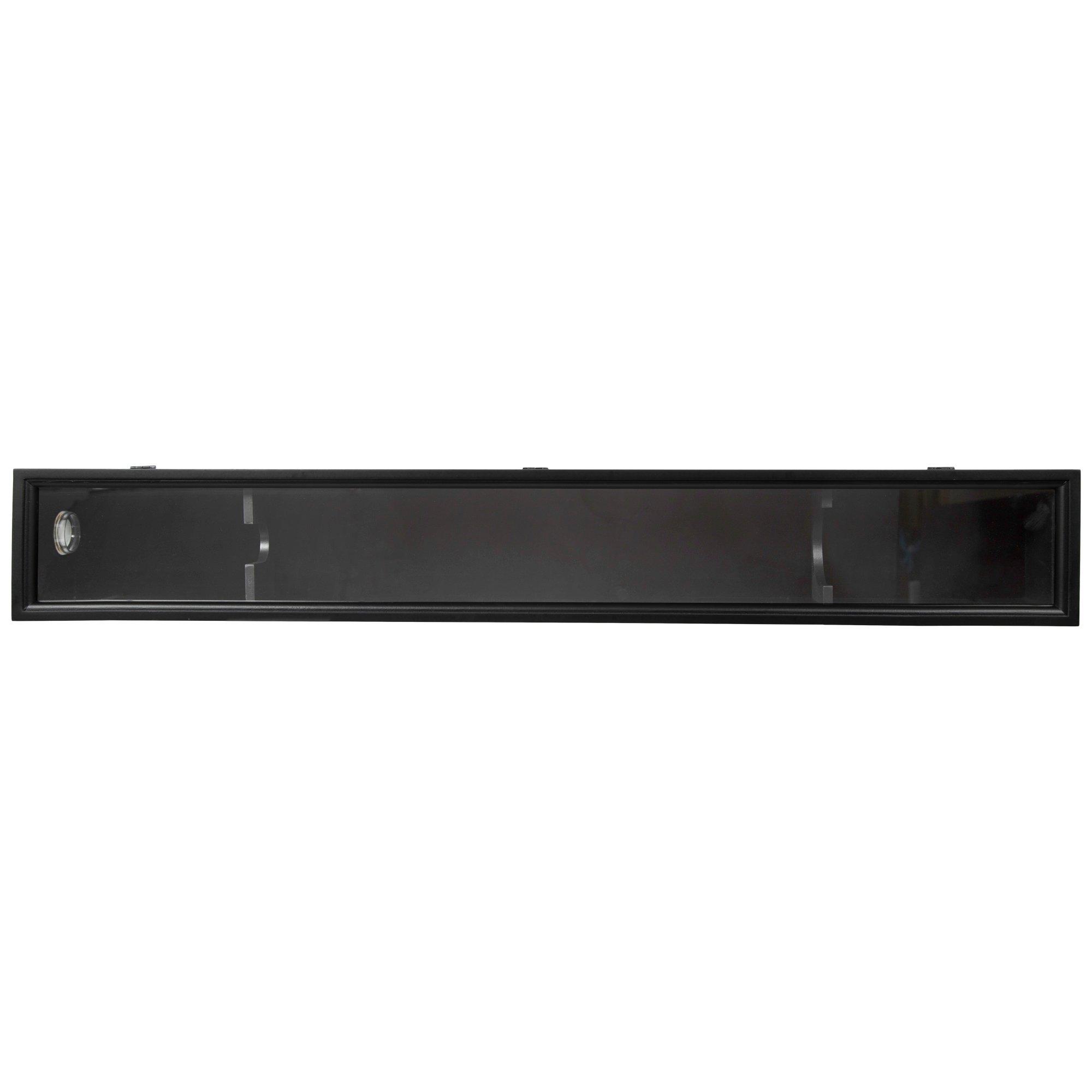 Baseball Bat Display Case - Wall Mount Wooden Frame With UV Protection & Lockable Acrylic Door (Cherry Finish)