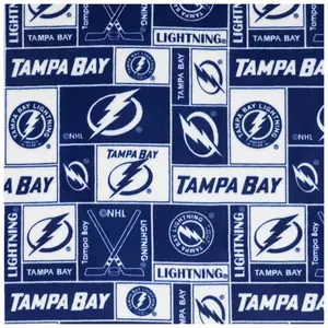 NHL Tampa Bay Lightning Block Fleece Fabric