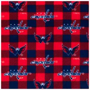 NHL Washington Capitals Check Fleece Fabric