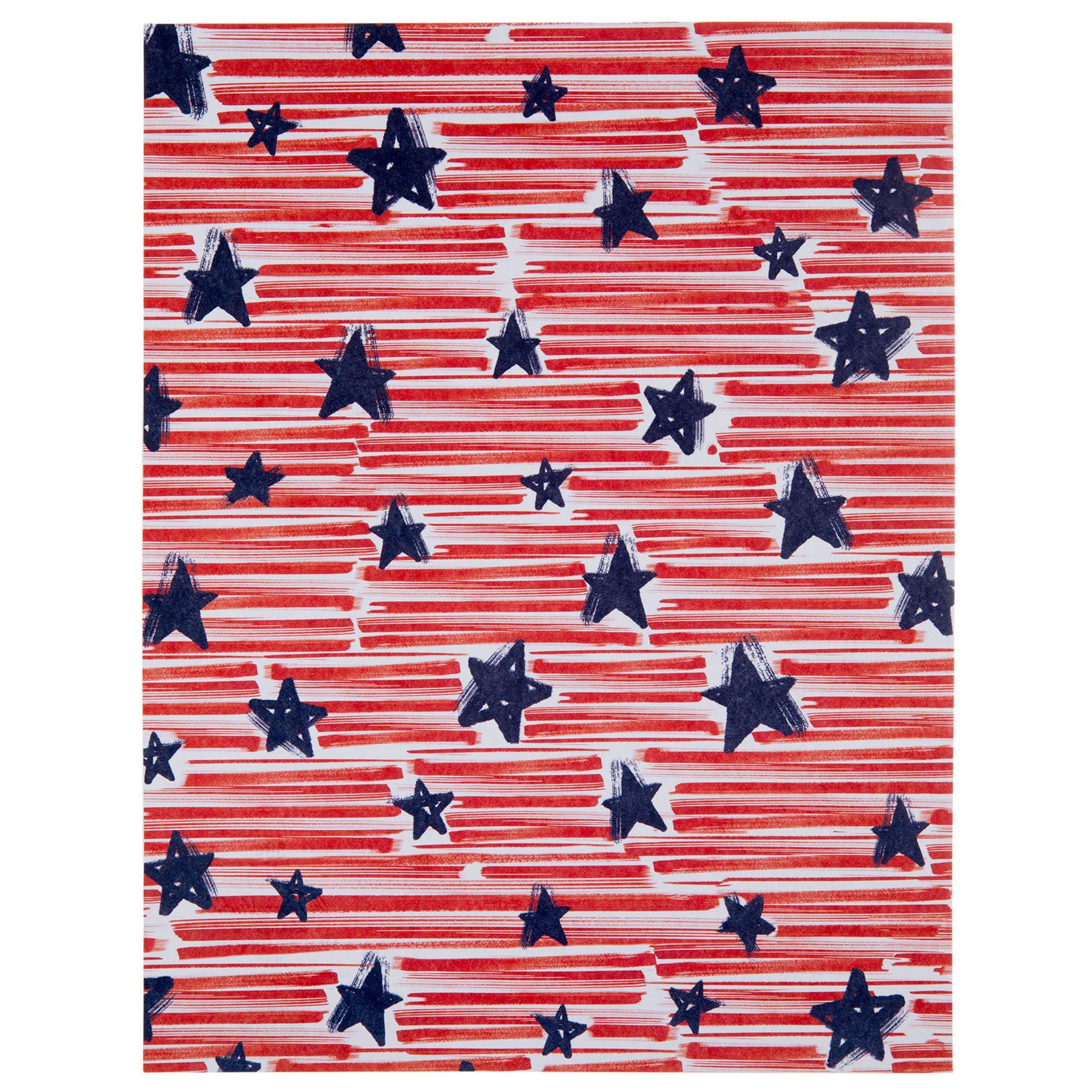 Stars and Bars - Star Spangled 12x12 Scrapbook Paper - 5 Sheets