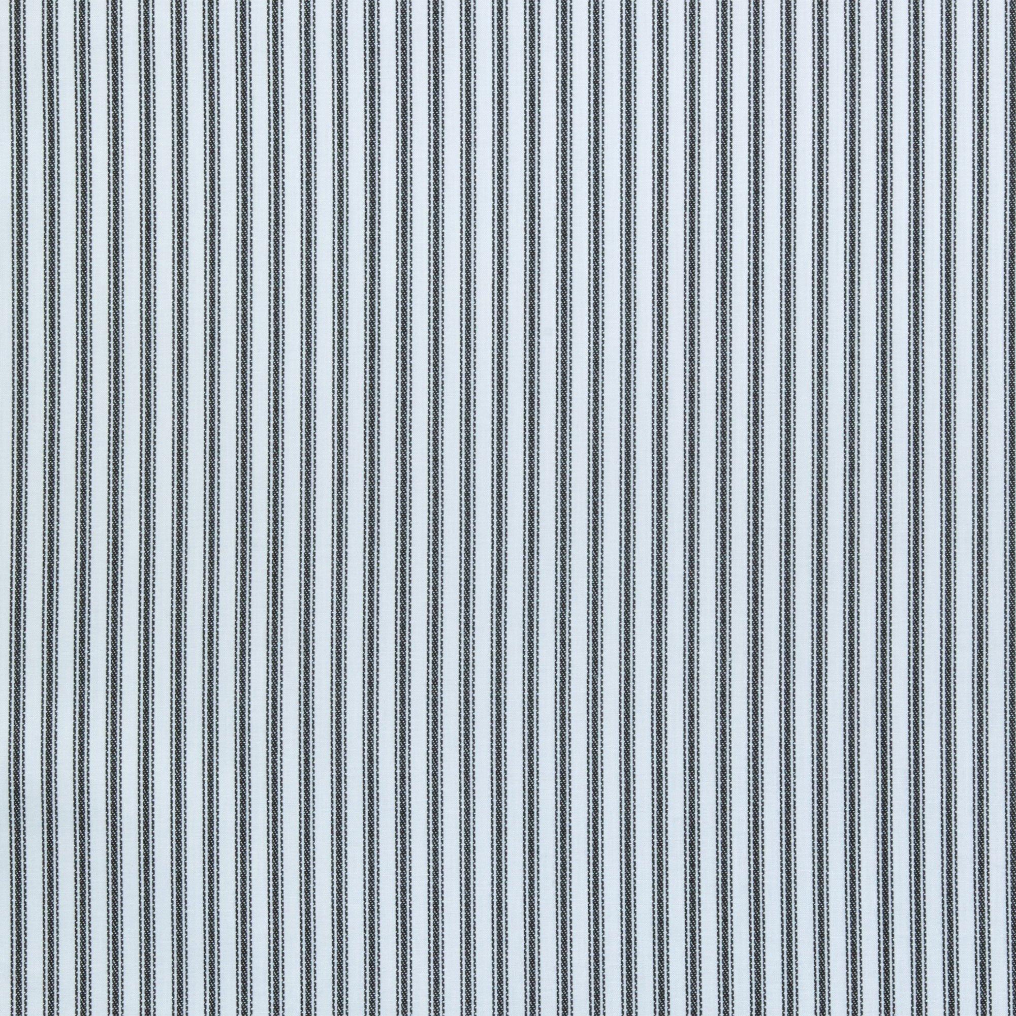 White &amp; Black Ticking Striped Cotton Calico Fabric