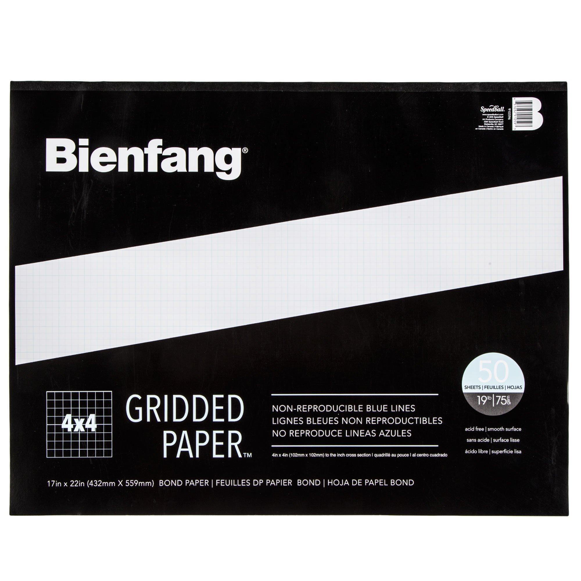 Bienfang Designer Grid Paper Pad, 4X4 Cross Section, 11 X 17 Inches, 50  Sheets