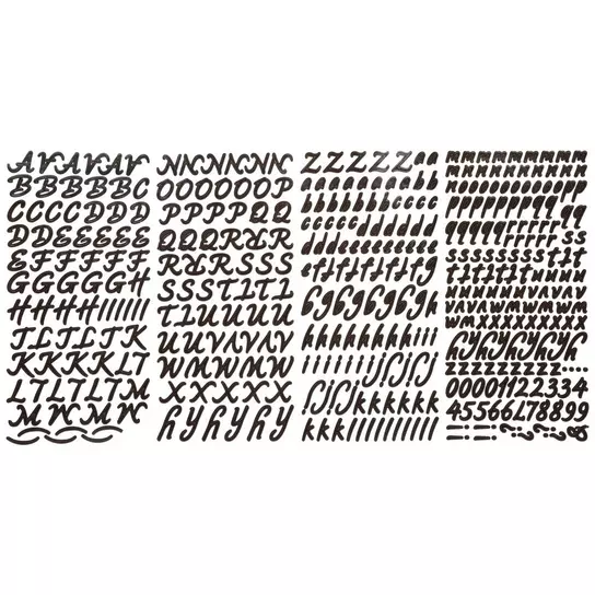 Script Uppercase Letter Alphabet Stencil, Hobby Lobby