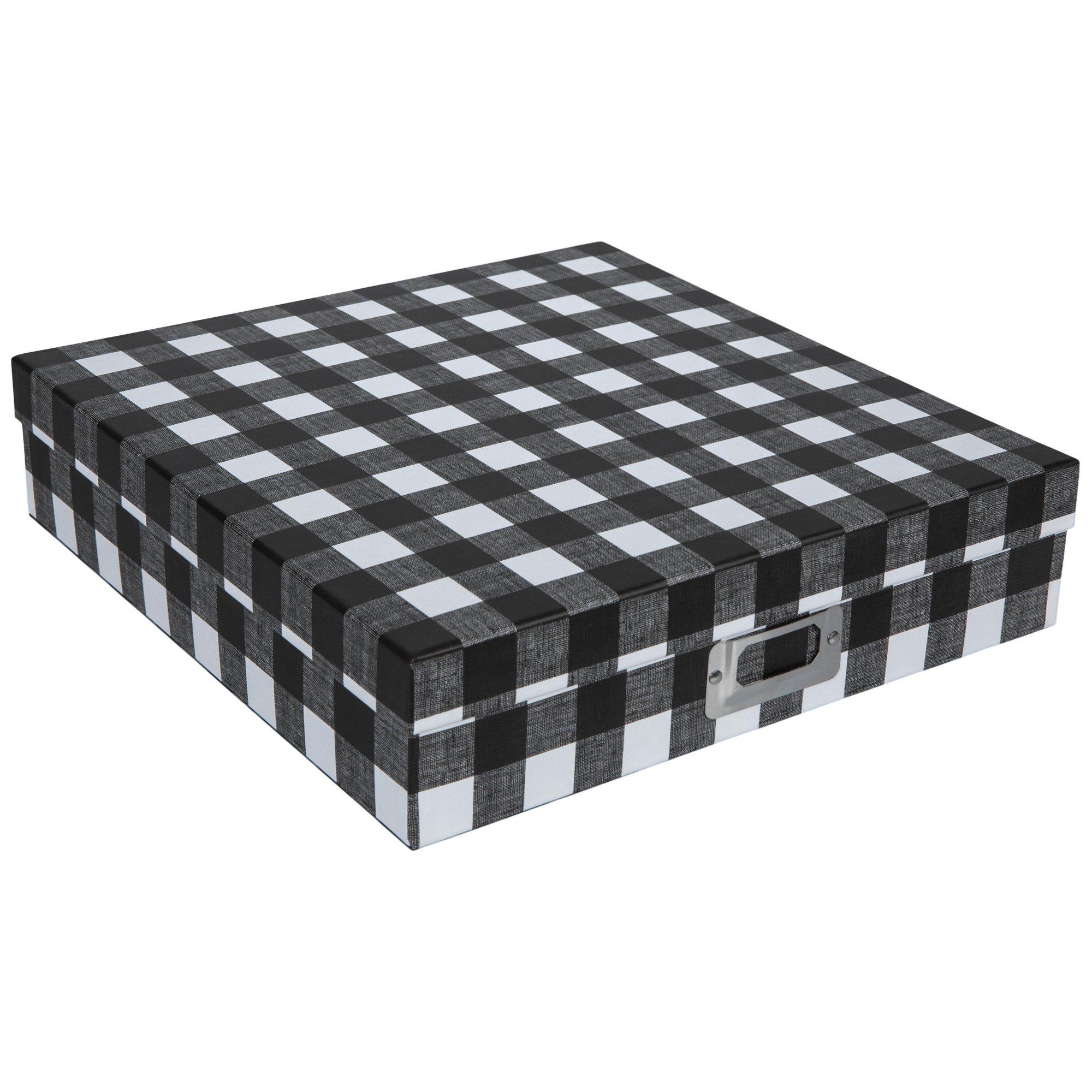 Black & White Buffalo Check Flat Photo Box Hobby Lobby 1691567