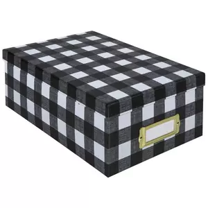 Black & White Ornate Tile Storage Box, Hobby Lobby