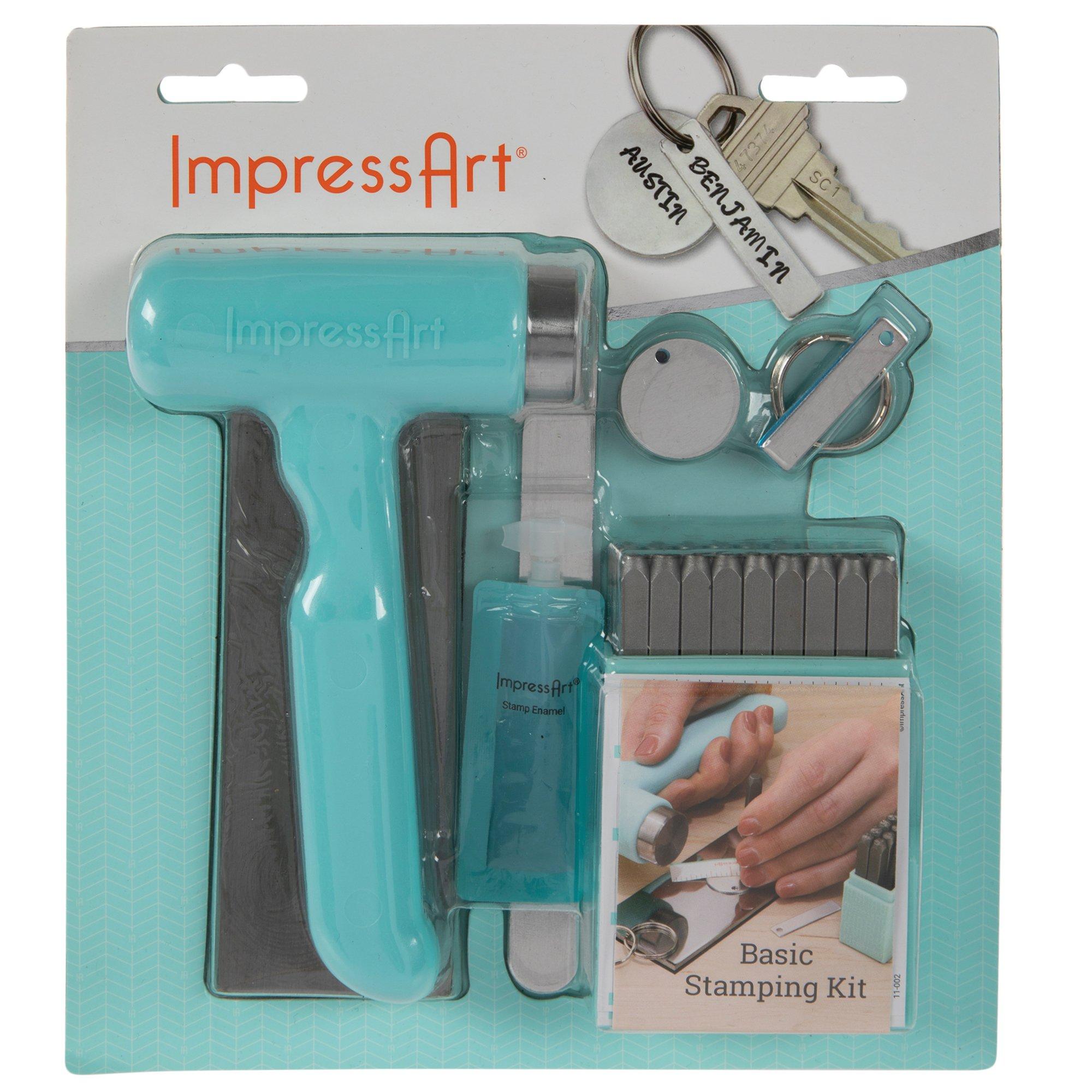 Cousin Stamp & Go Metal Stamping Tool Kit, Silver and Teal