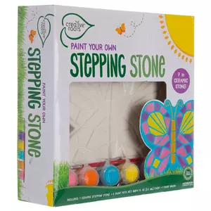 Paint Your Own Stepping Stones for Kids,5 Pack DIY Ceramic