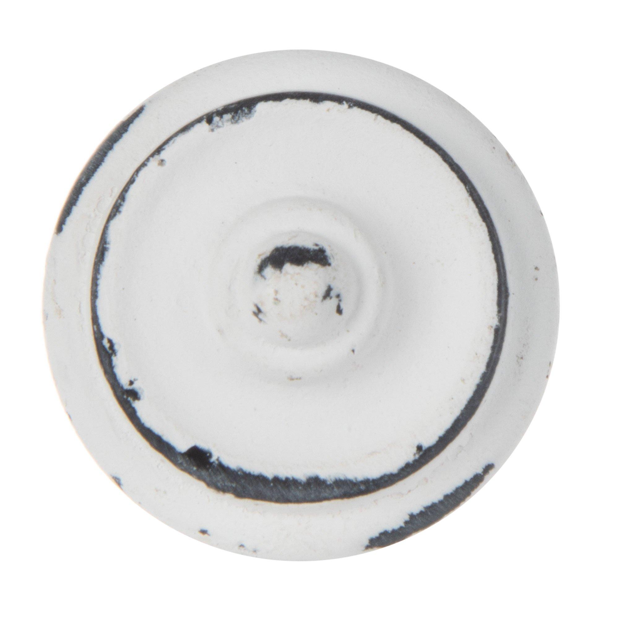 Distressed White Ridged Metal Knob Hobby Lobby 1705508