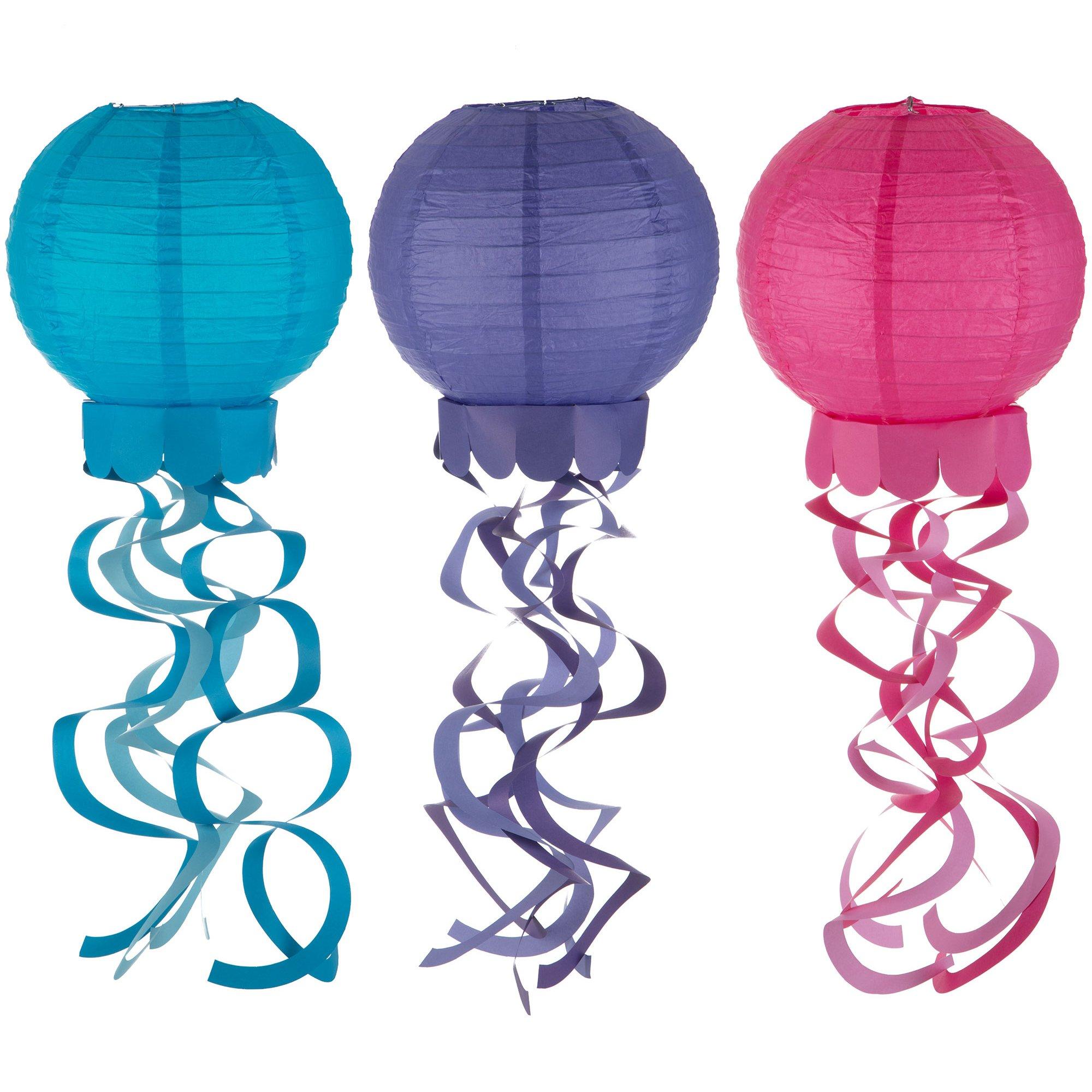 I designed the model for these Jellyfish lanterns and cut them