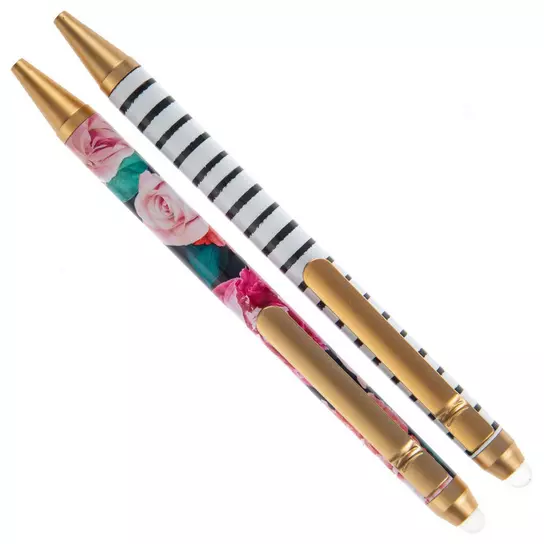 Floral & Striped Erasable Pens - 2 Piece Set, Hobby Lobby