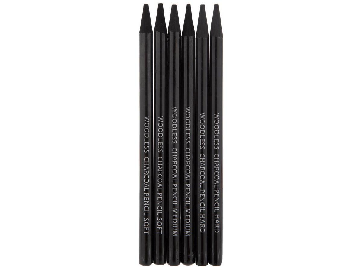 Master's Touch Woodless Charcoal Pencils - 6 Piece Set | Hobby