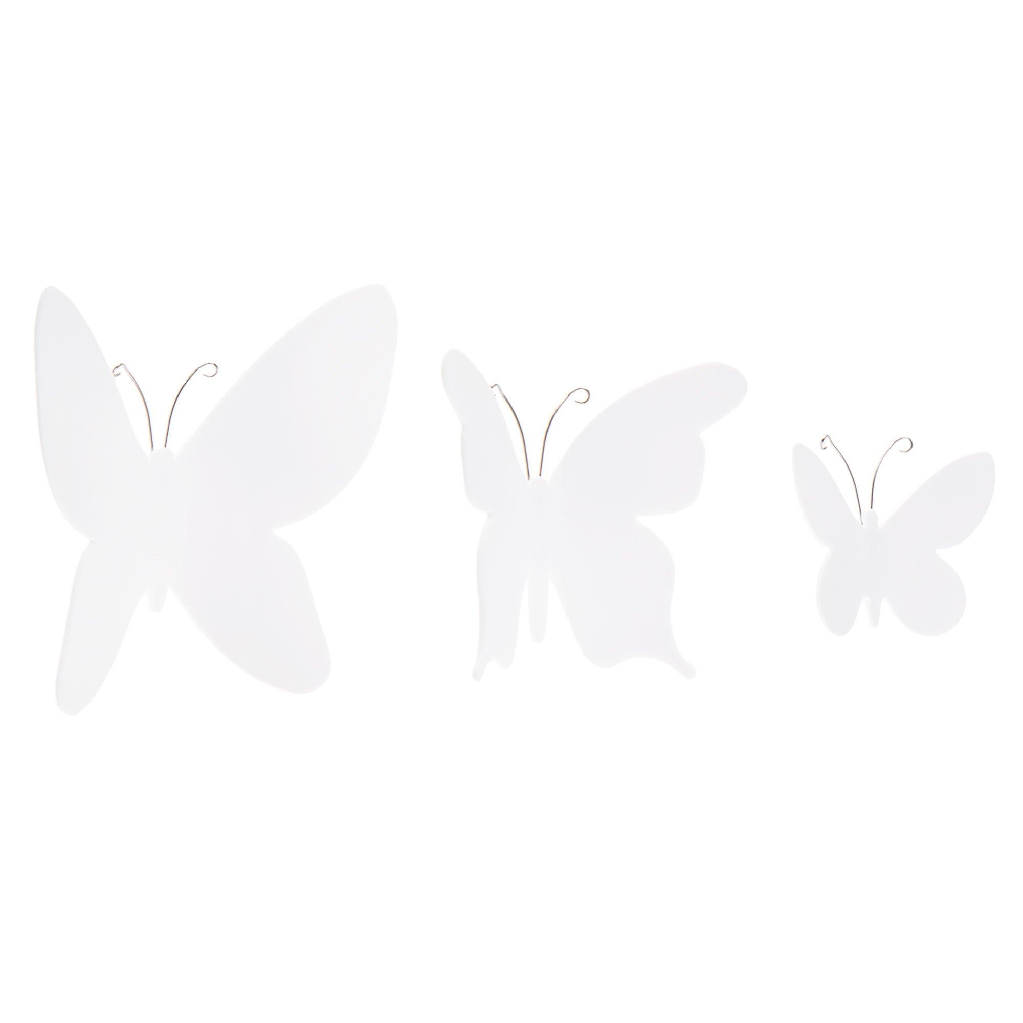 Butterflies for Crafts,Butterfly Wall Decor,3D Butterfly Wall Single Wing  White