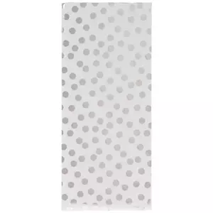 White & Silver Dots Tissue Paper