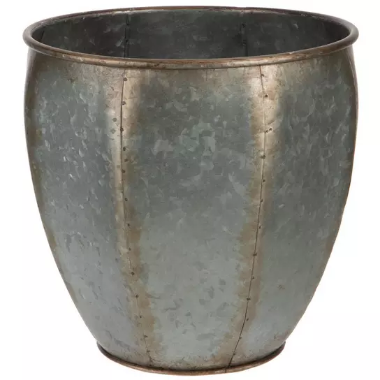 Retro Metal Glass Shaped Urn Plant Pot Filler Decorative
