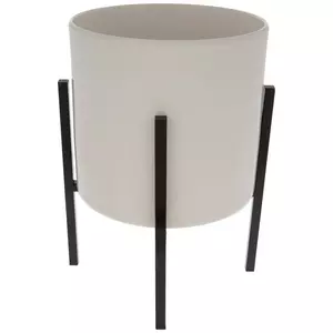 White Flower Pot With Stand