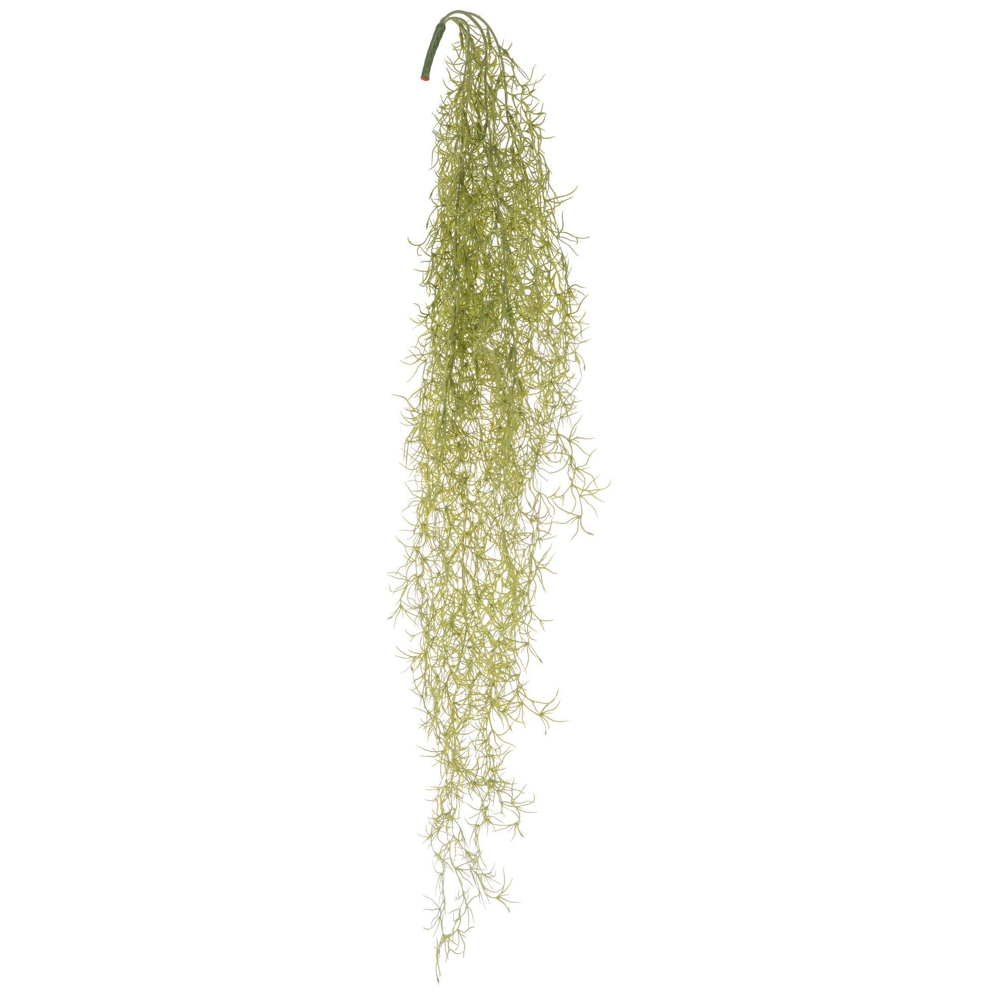 34 in. Light Green Artificial Spanish Moss Hanging Air Plant Greenery Foliage Bush (Set of 2)