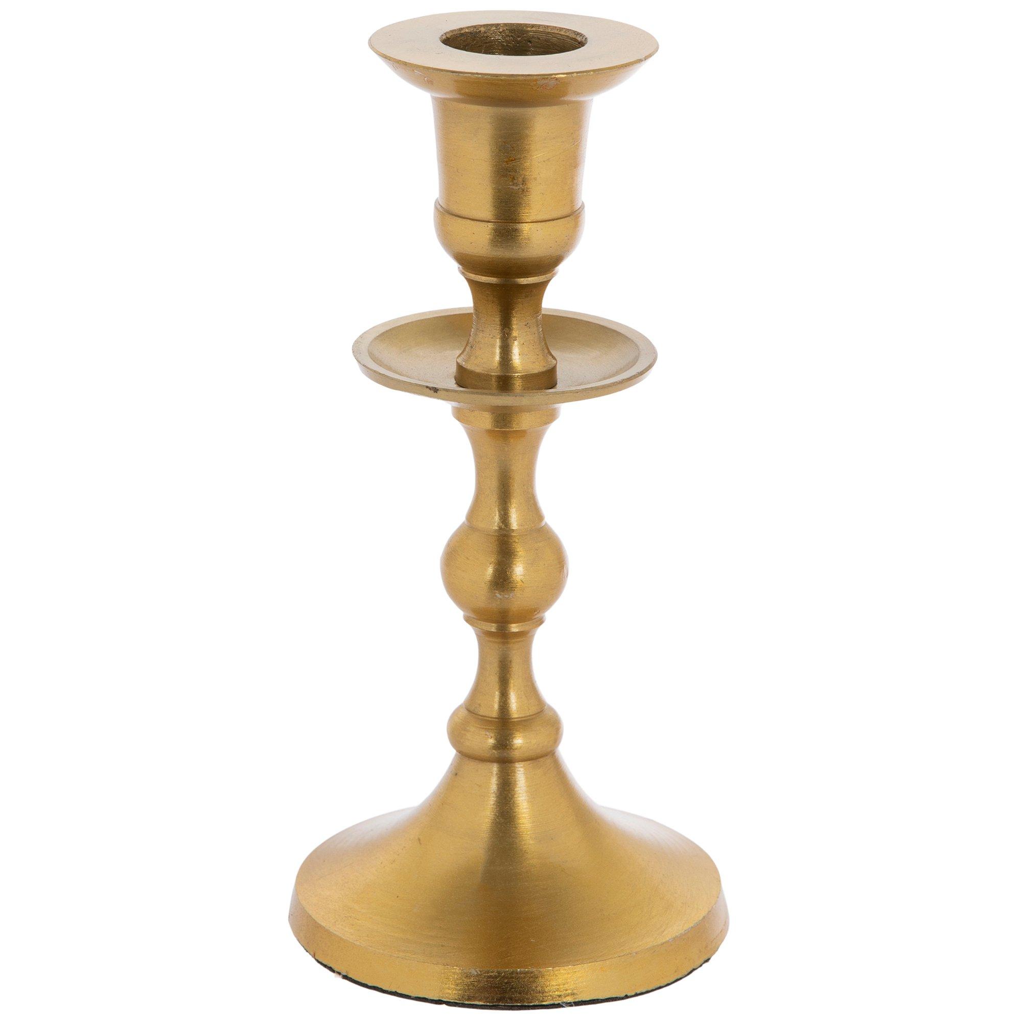 Small Brass Candlestick, Vintage Brass Candle Holder, Candlestick With  Round Base, Golden Color Candle Stick, Home Decor 