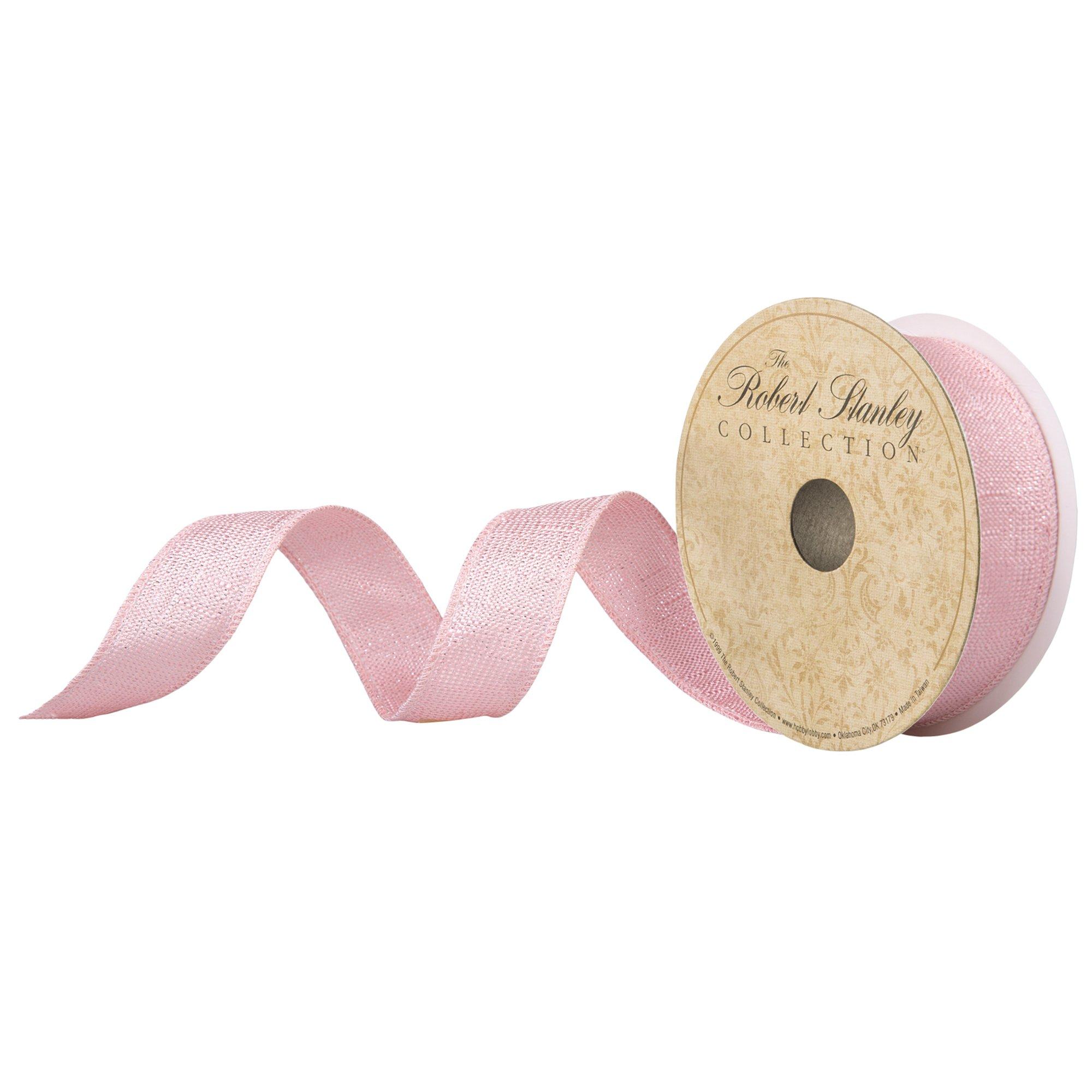 Wired Ribbon * Solid Light Pink Canvas * 1.5 x 10 Yards * RG127815 –  Personal Lee Yours