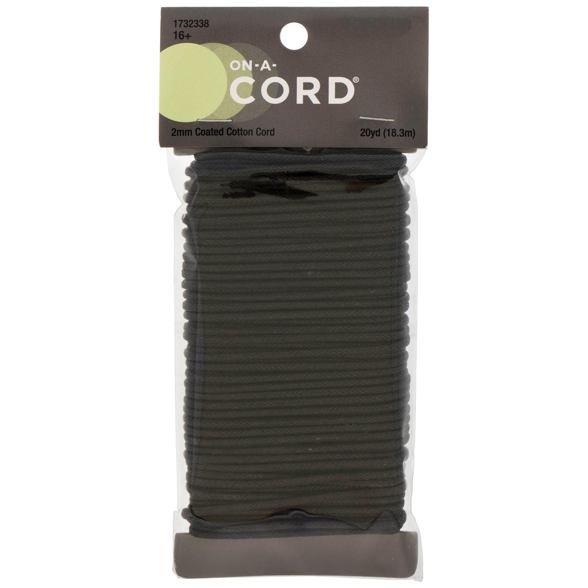 Pepperell Cotton Craft Cord 2mmx100'-Black