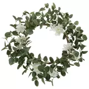 White Flowers & Eucalyptus Wreath