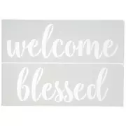 Welcome & Blessed Adhesive Stencil
