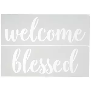 Welcome & Blessed Adhesive Stencil