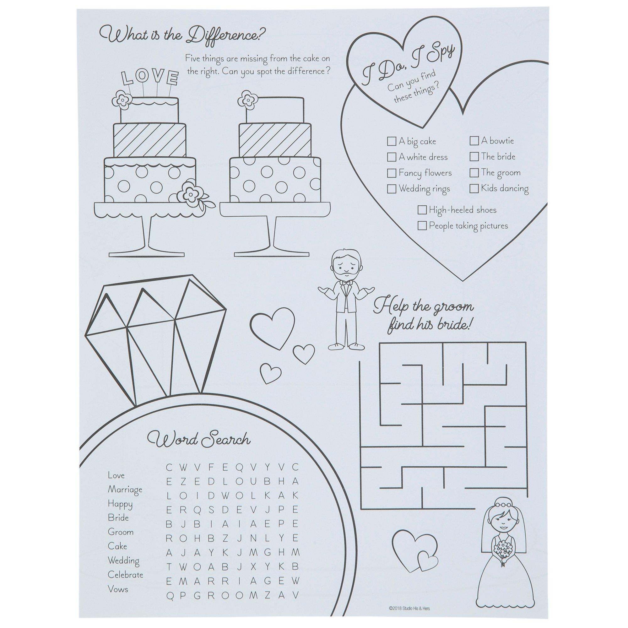 Wedding Coloring Sheets, Hobby Lobby