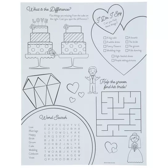 Wedding coloring book for guest kids - Nice gift for little wedding guest  from 2 to 5 years old: English version (Wedding coloring and activity