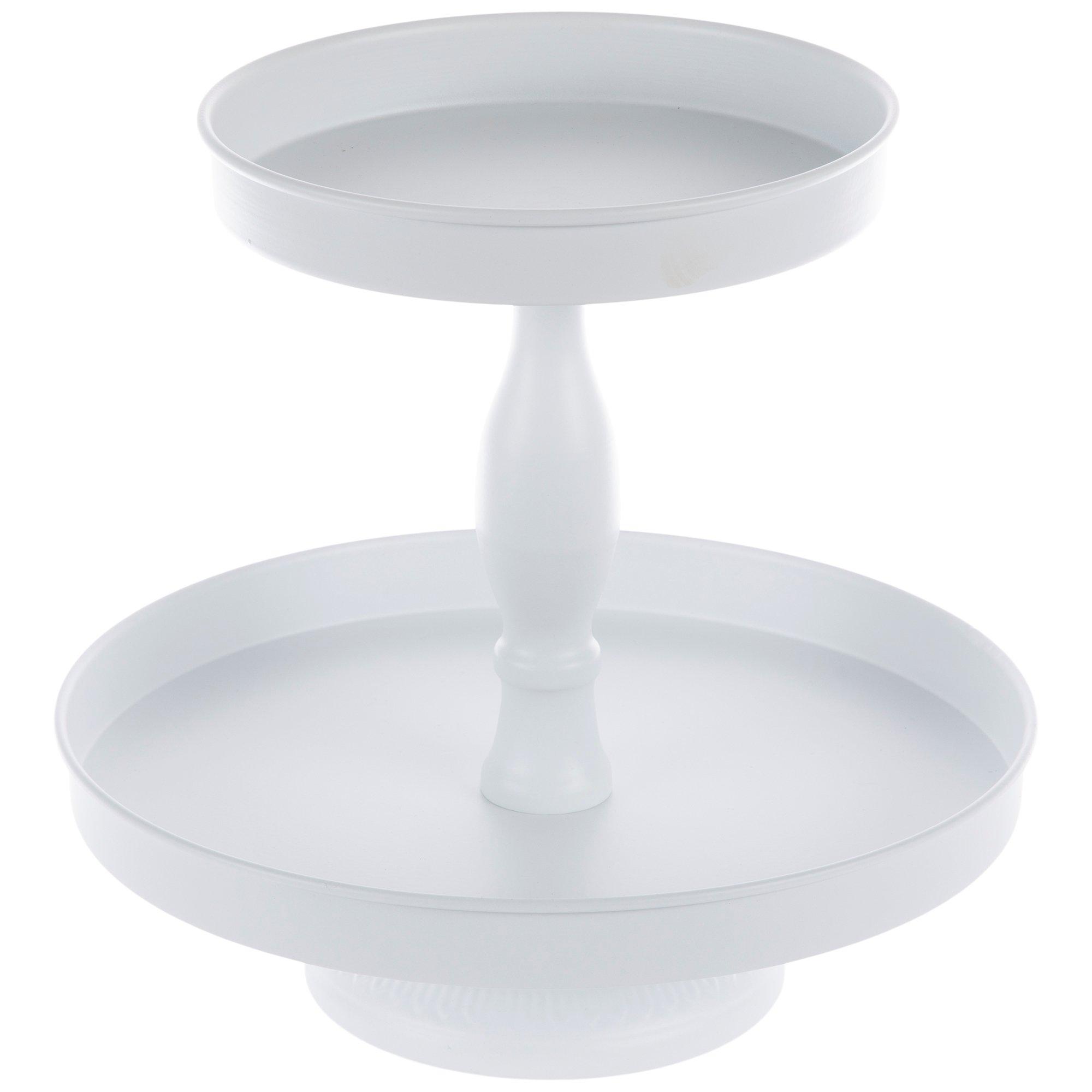 White TwoTiered Metal Tray Hobby Lobby 1738160