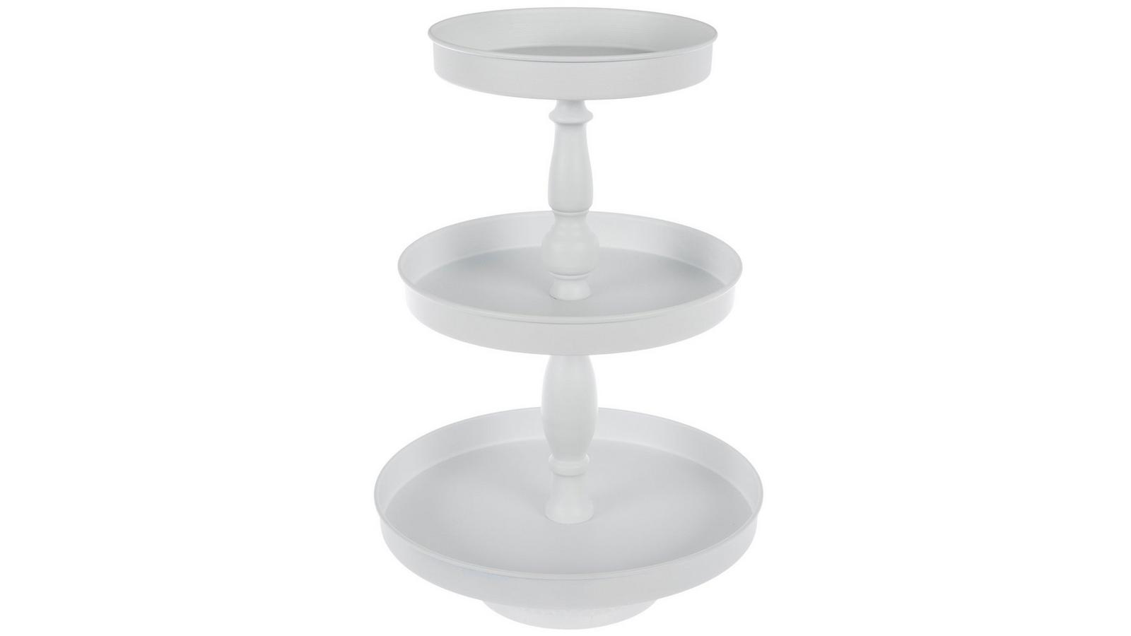 White Three-Tiered Metal Tray Hobby Lobby 1738178