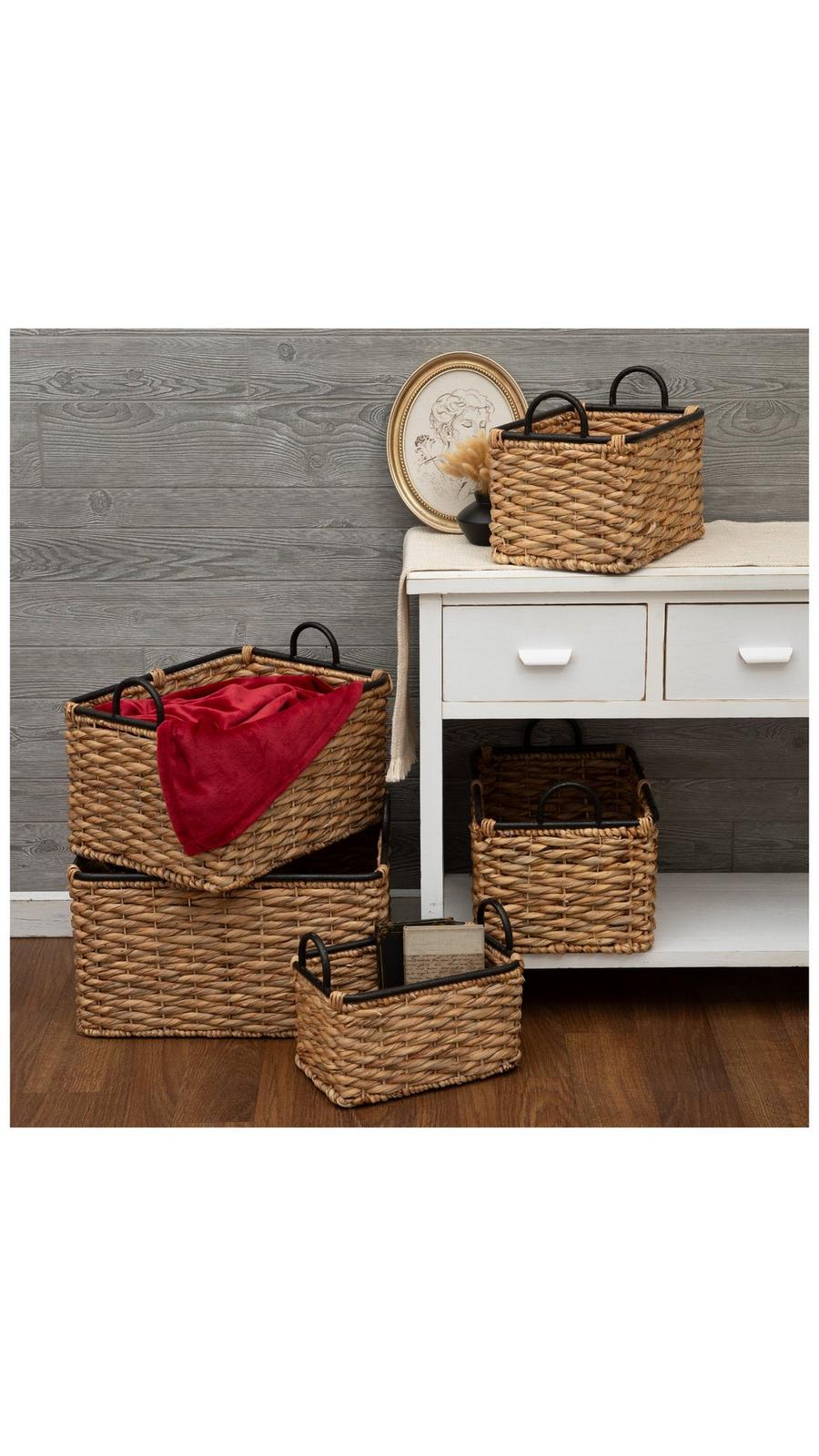Water Hyacinth Rectangle Basket Set | Hobby Lobby | 1738228