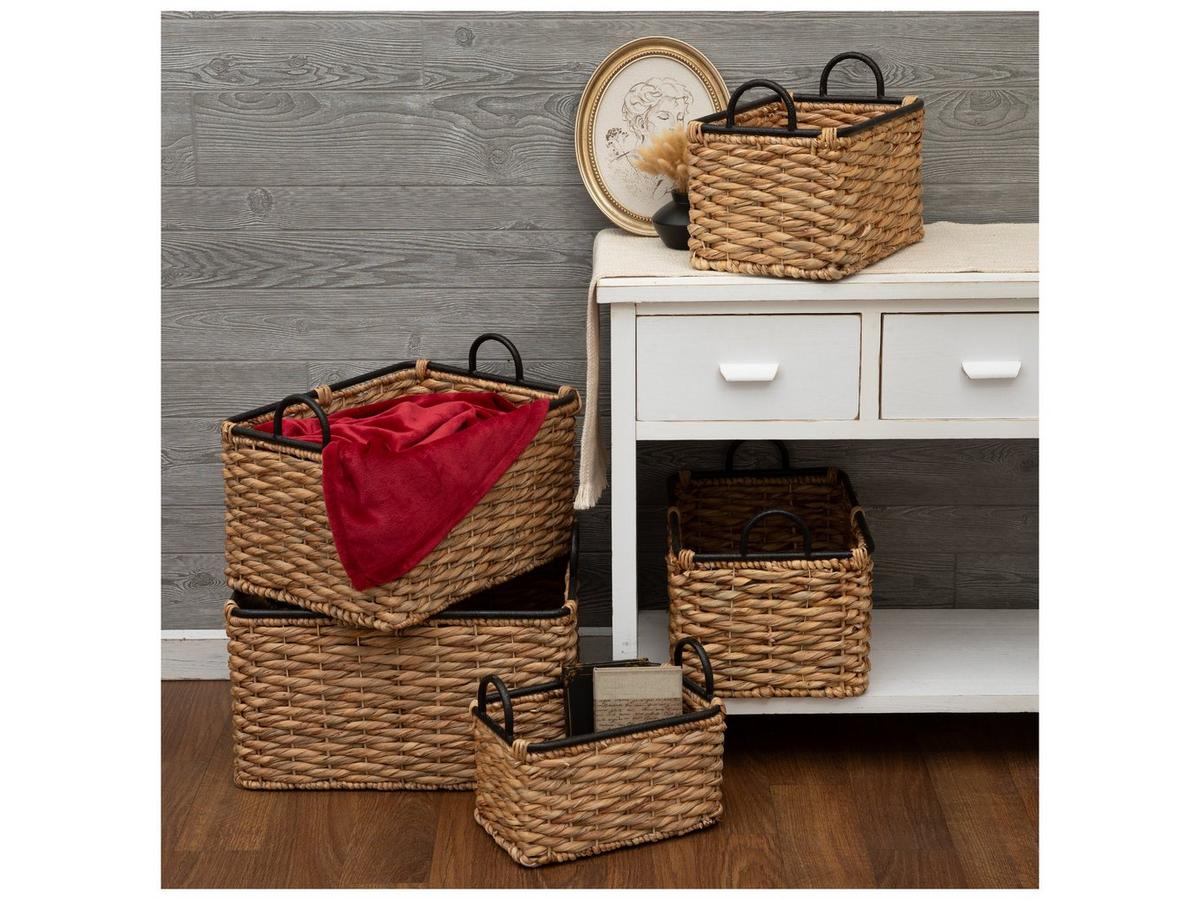 Water Hyacinth Rectangle Basket Set | Hobby Lobby | 1738228