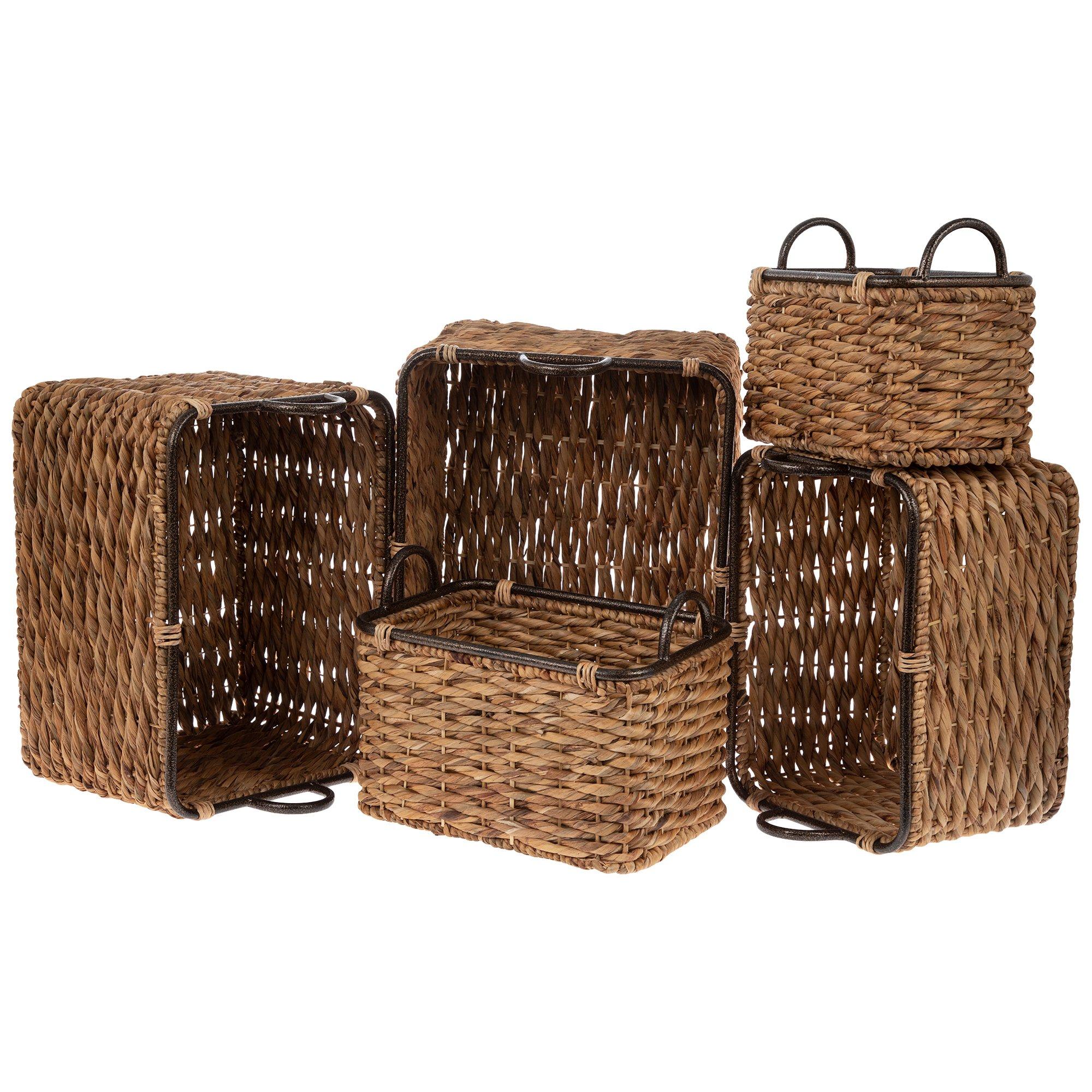 Lovecup Woven Water Hyacinth Rectangle Storage Basket L617