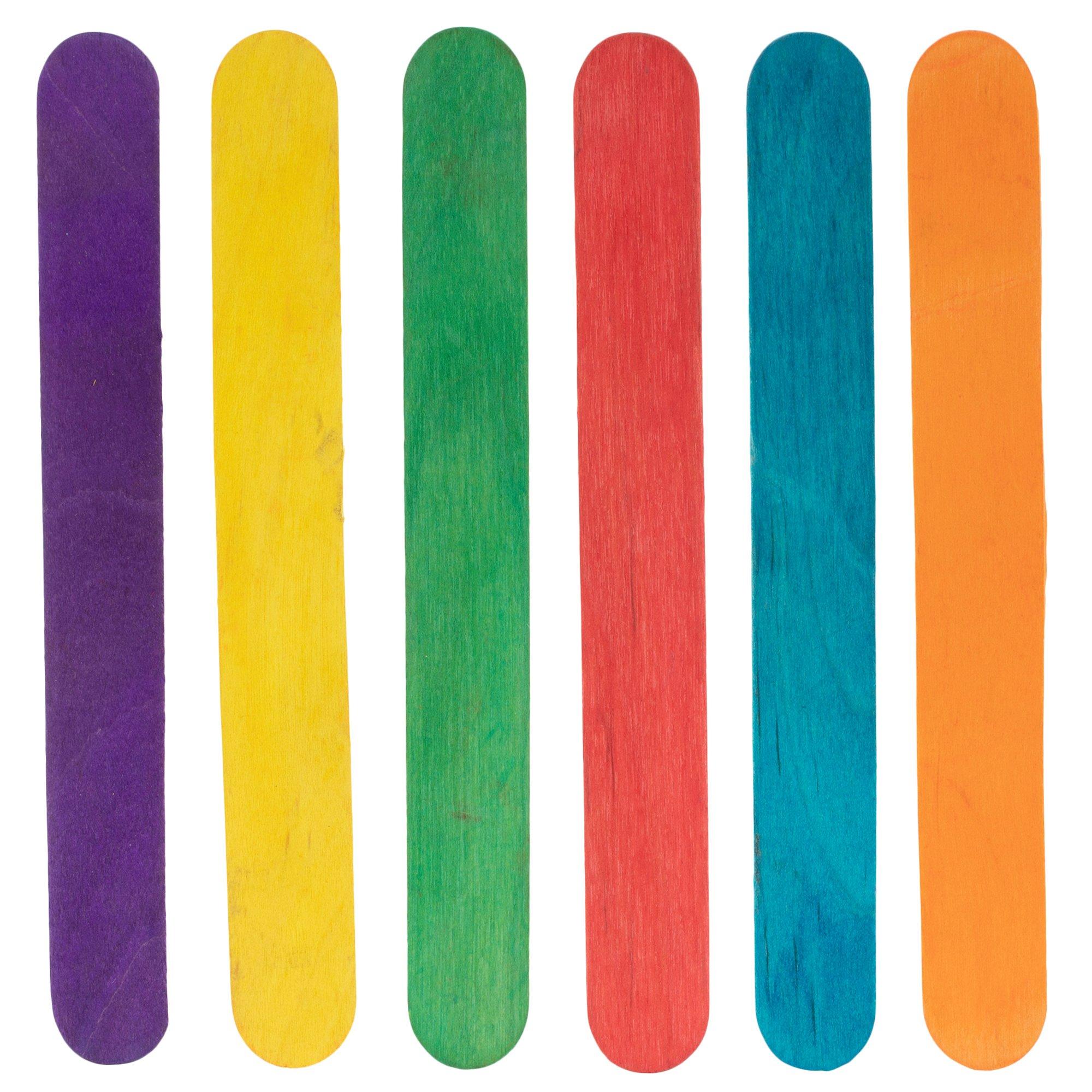 Colorations Jumbo Wood Craft Sticks - 500 Pieces